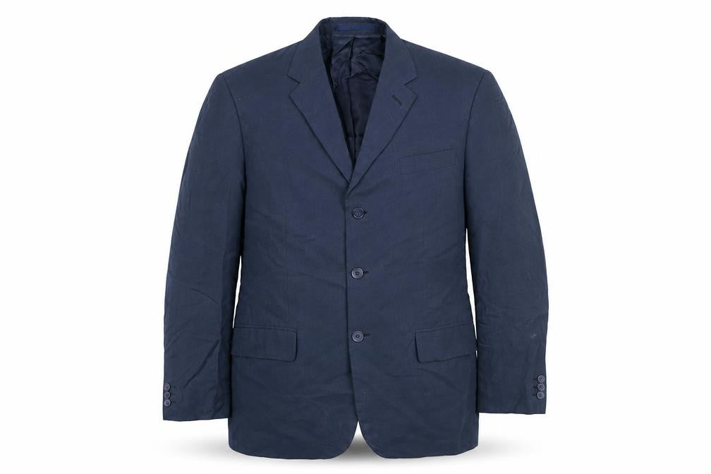 Ultimo Mens Blue Polyester Jacket Blazer Size 40 Regular