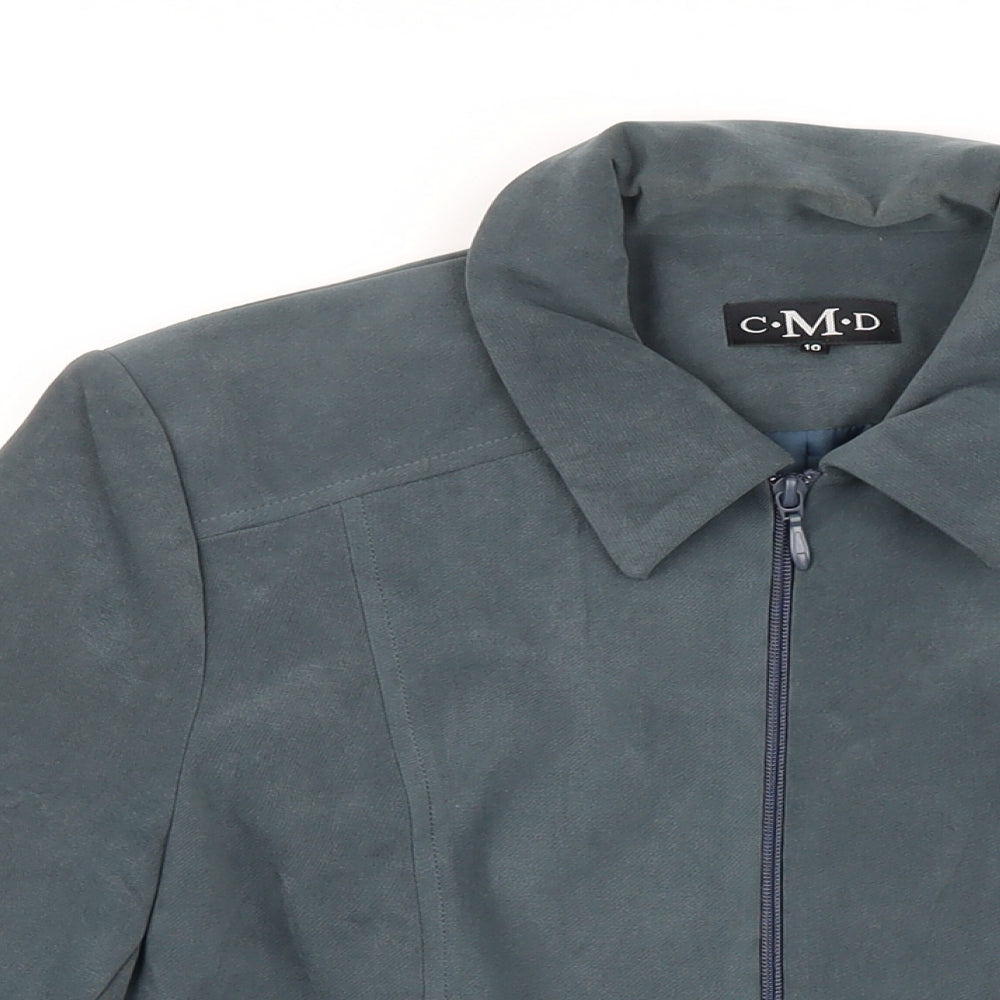 C.M.D Womens Green Jacket Size 10 Toggle