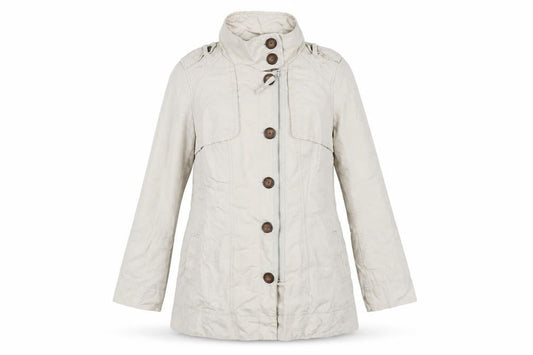 Next Womens Beige Jacket Coat Size 10 Zip
