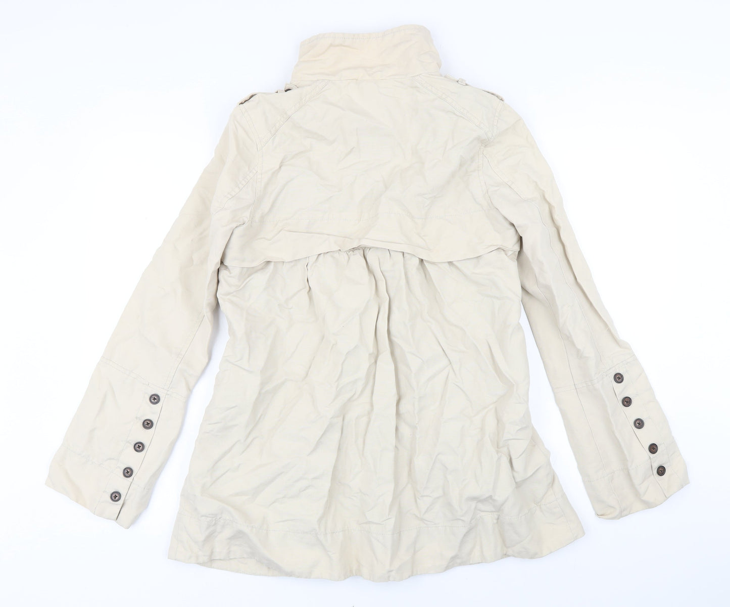 NEXT Womens Beige Jacket Coat Size 10 Zip