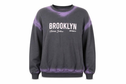 ASZMI Womens Grey Cotton Pullover Sweatshirt Size L Pullover - Brooklyn NYC