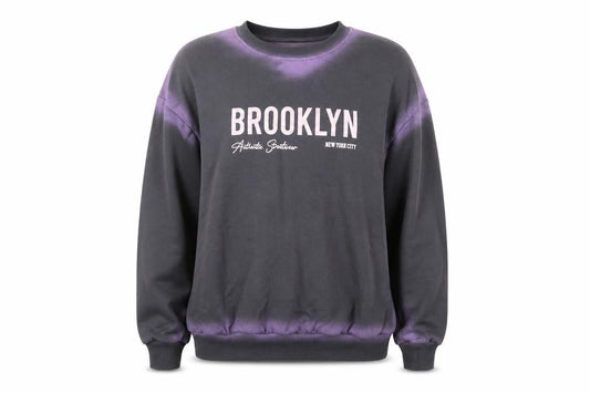 ASZMI Womens Grey Cotton Pullover Sweatshirt Size L Pullover - Brooklyn NYC