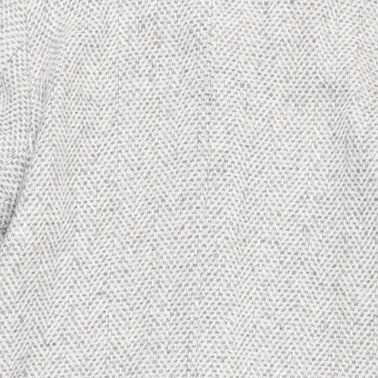 Next Womens Grey Overcoat Coat Size 16 Snap