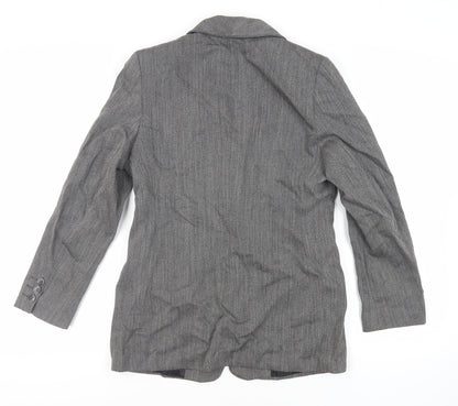 Marks & Spencer Womens Grey Jacket Blazer Size 10 Button