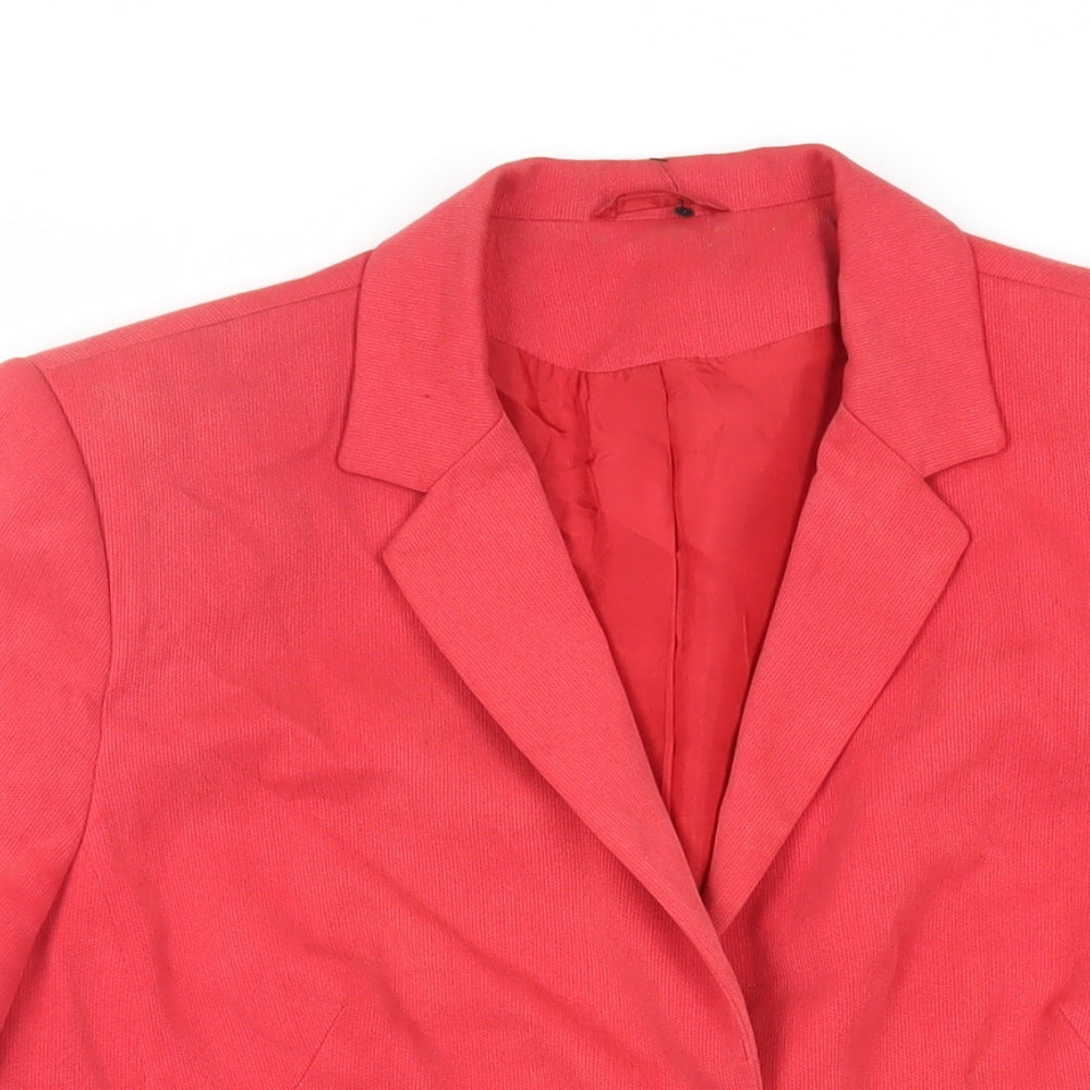 Principles Womens Red Jacket Blazer Size 16 Button