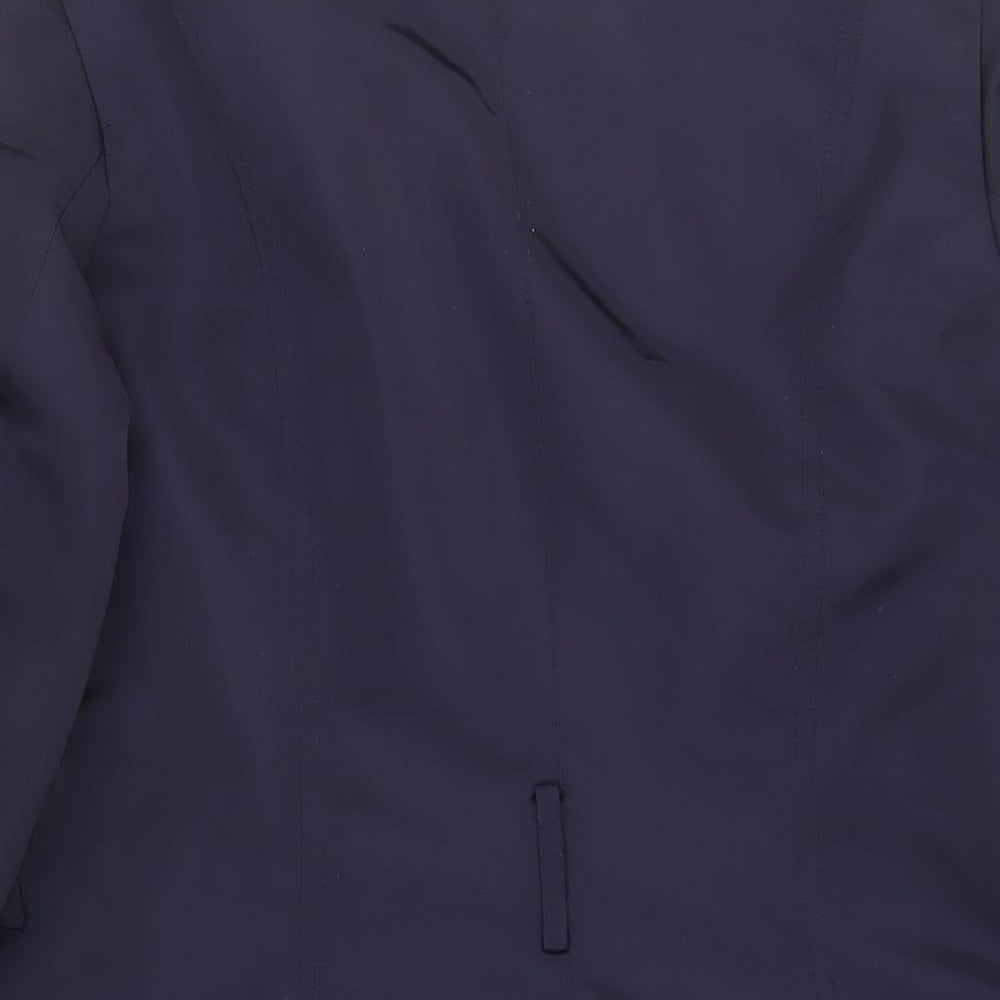 Marks and Spencer Womens Blue Pea Coat Coat Size 12 Button