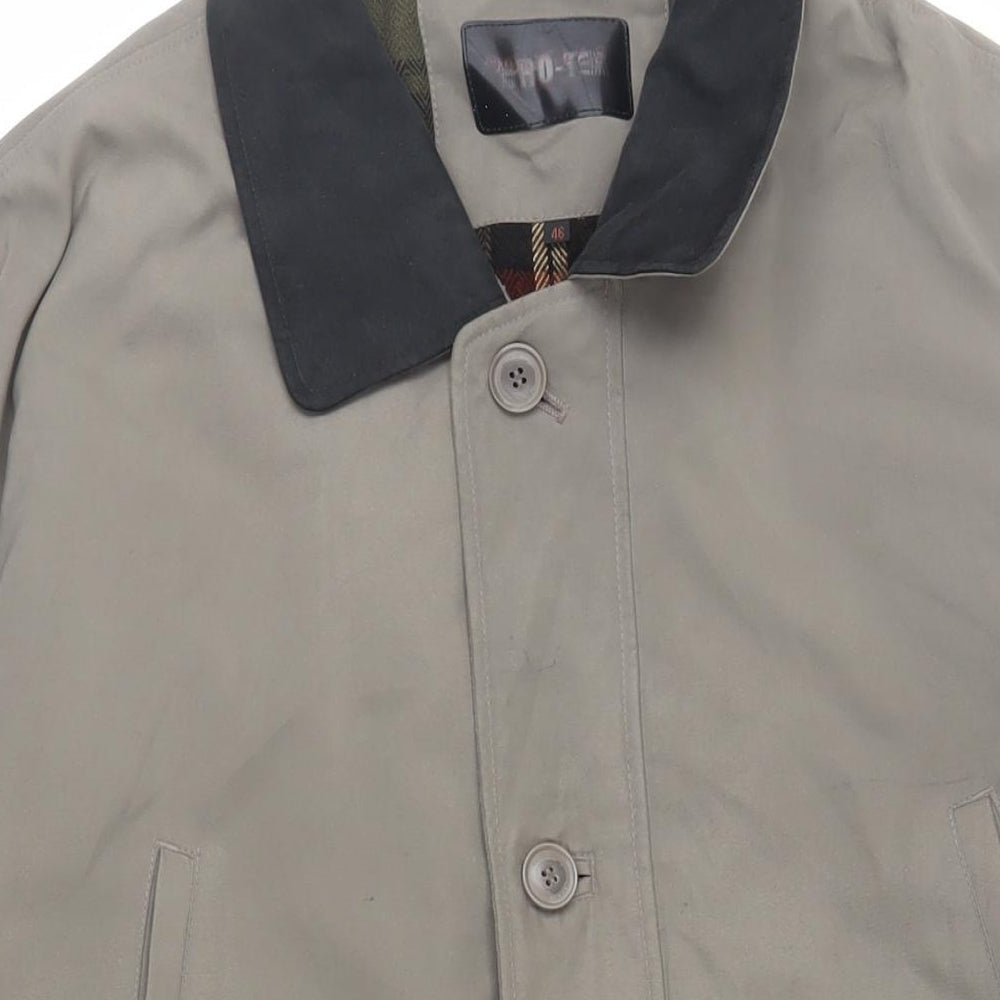 Douglas Mens Brown Pea Coat Coat Size 46 Button