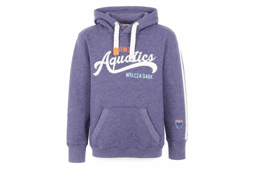 Swimzi Boys Blue Cotton Pullover Hoodie Size 11-12 Years Pullover - Logo Pockets