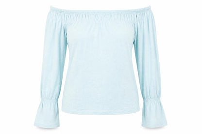 Per Una Womens Blue Viscose Basic Blouse Size 14 Off the Shoulder