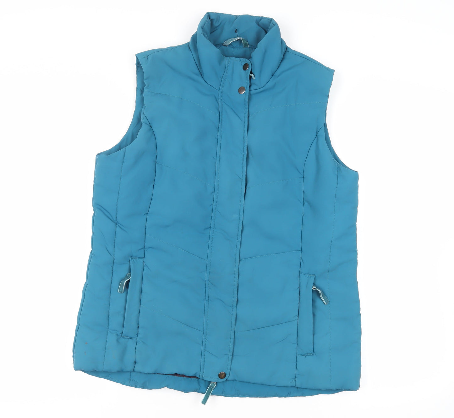 Tayberry Womens Green Gilet Jacket Size M Zip - Zipped Pockets