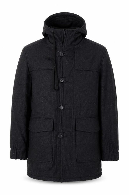 Luca Mens Grey Overcoat Coat Size L Zip