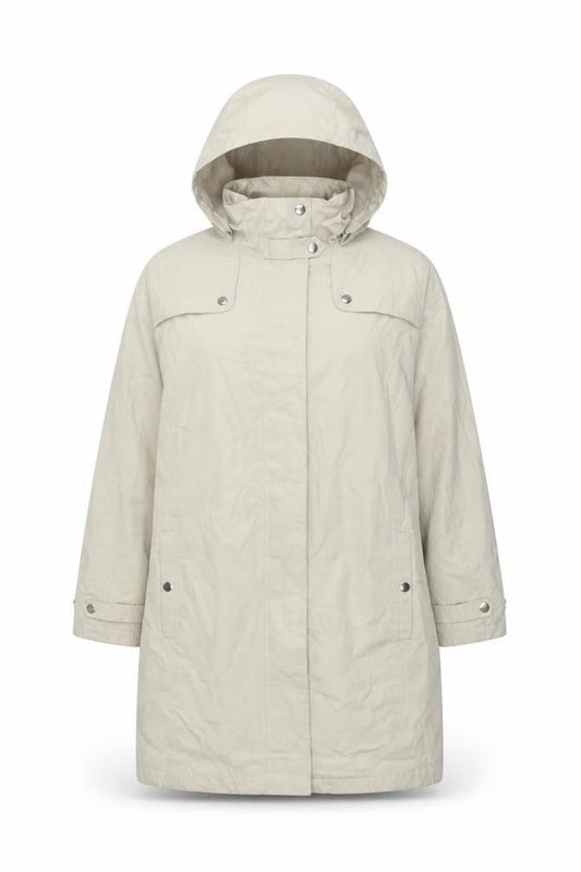 Being Casual Womens Beige Trench Coat Coat Size 18 Zip