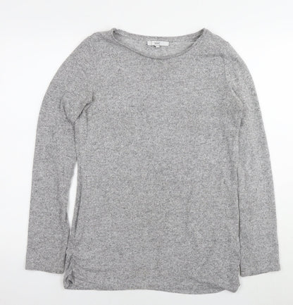 Next Womens Grey Round Neck Viscose Pullover Jumper Size 12