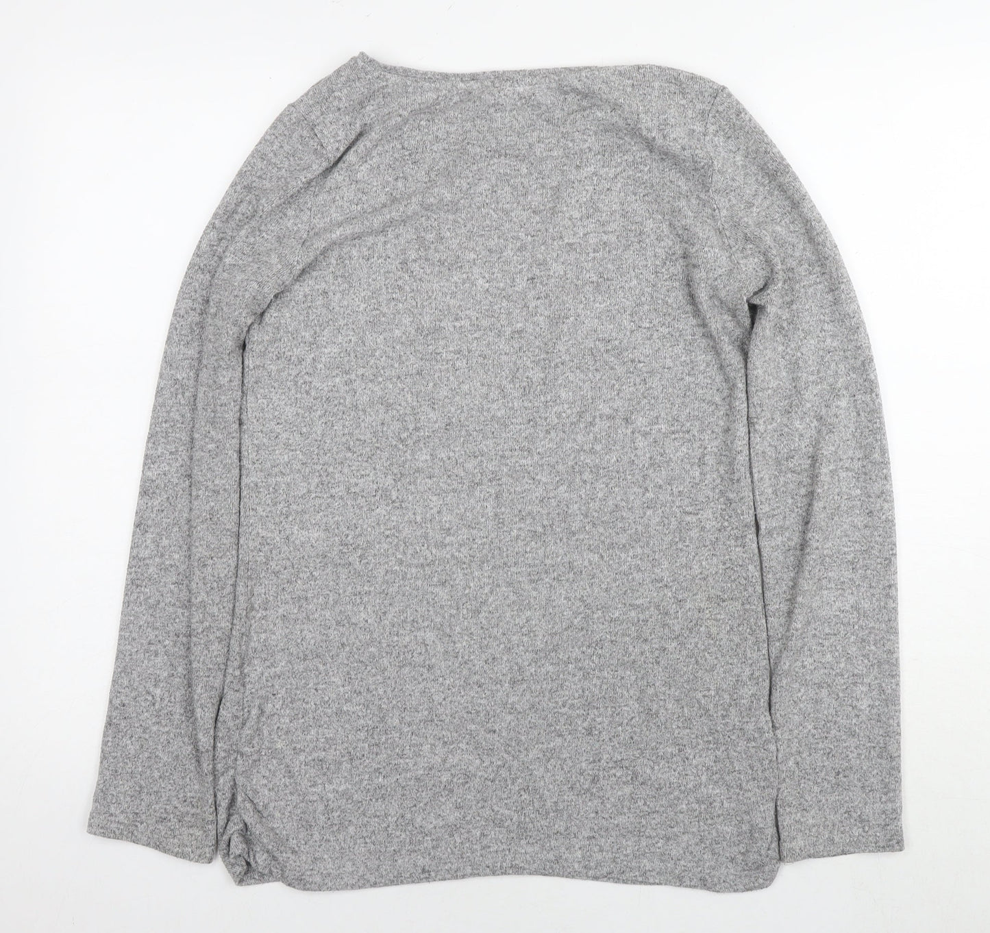NEXT Womens Grey Round Neck Viscose Pullover Jumper Size 12