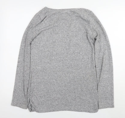 Next Womens Grey Round Neck Viscose Pullover Jumper Size 12