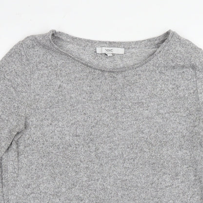Next Womens Grey Round Neck Viscose Pullover Jumper Size 12