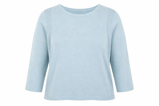 Marks & Spencer Womens Blue Round Neck Acrylic Pullover Jumper Size 18