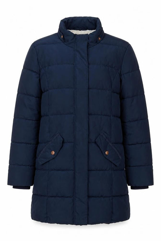 John Lewis Girls Blue Quilted Jacket Size 13 Years Zip