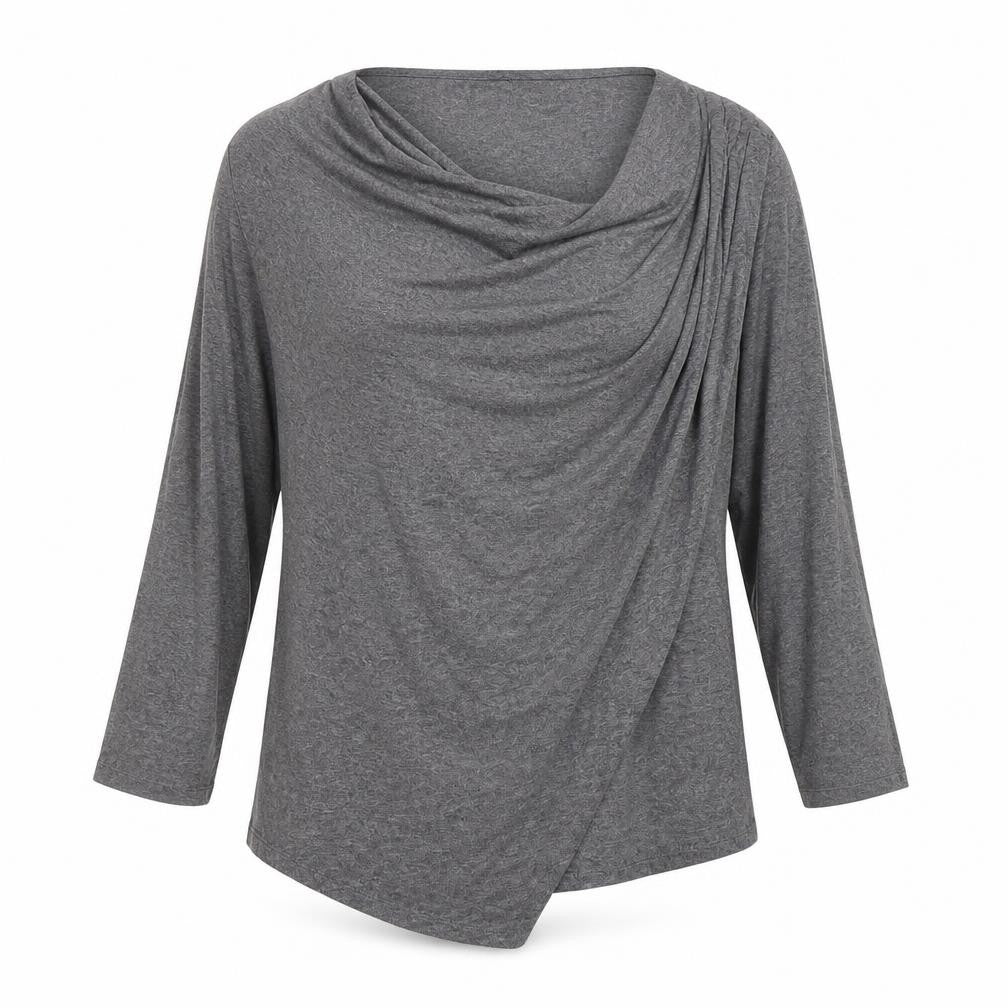 NEXT Womens Grey Viscose Basic Blouse Size 14 Round Neck