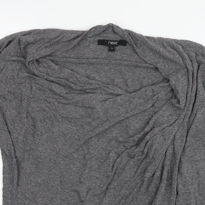 Next Womens Grey Viscose Basic Blouse Size 14 Round Neck