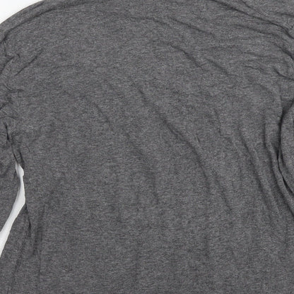 Next Womens Grey Viscose Basic Blouse Size 14 Round Neck