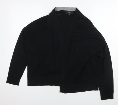 Next Womens Black V-Neck Cotton Cape Jumper Size 12