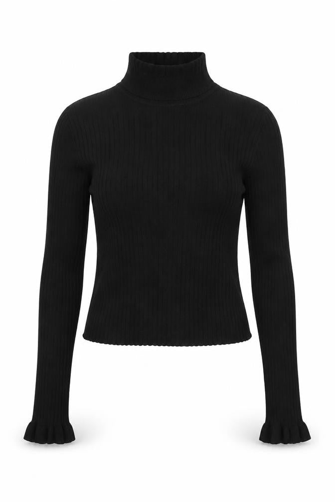 Divided by H&M Womens Black Mock Neck Acrylic Pullover Jumper Size XS
