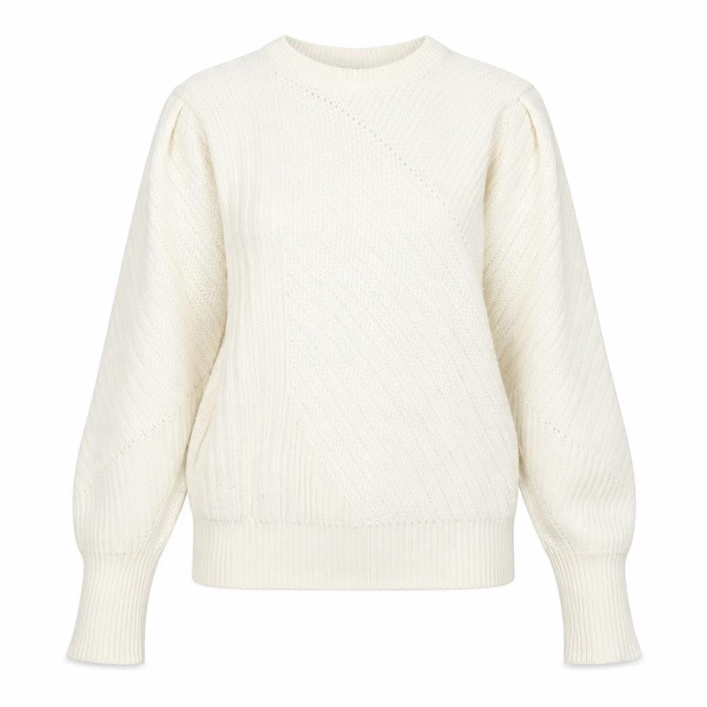 Marks & Spencer Womens White Round Neck Polyester Pullover Jumper Size 10