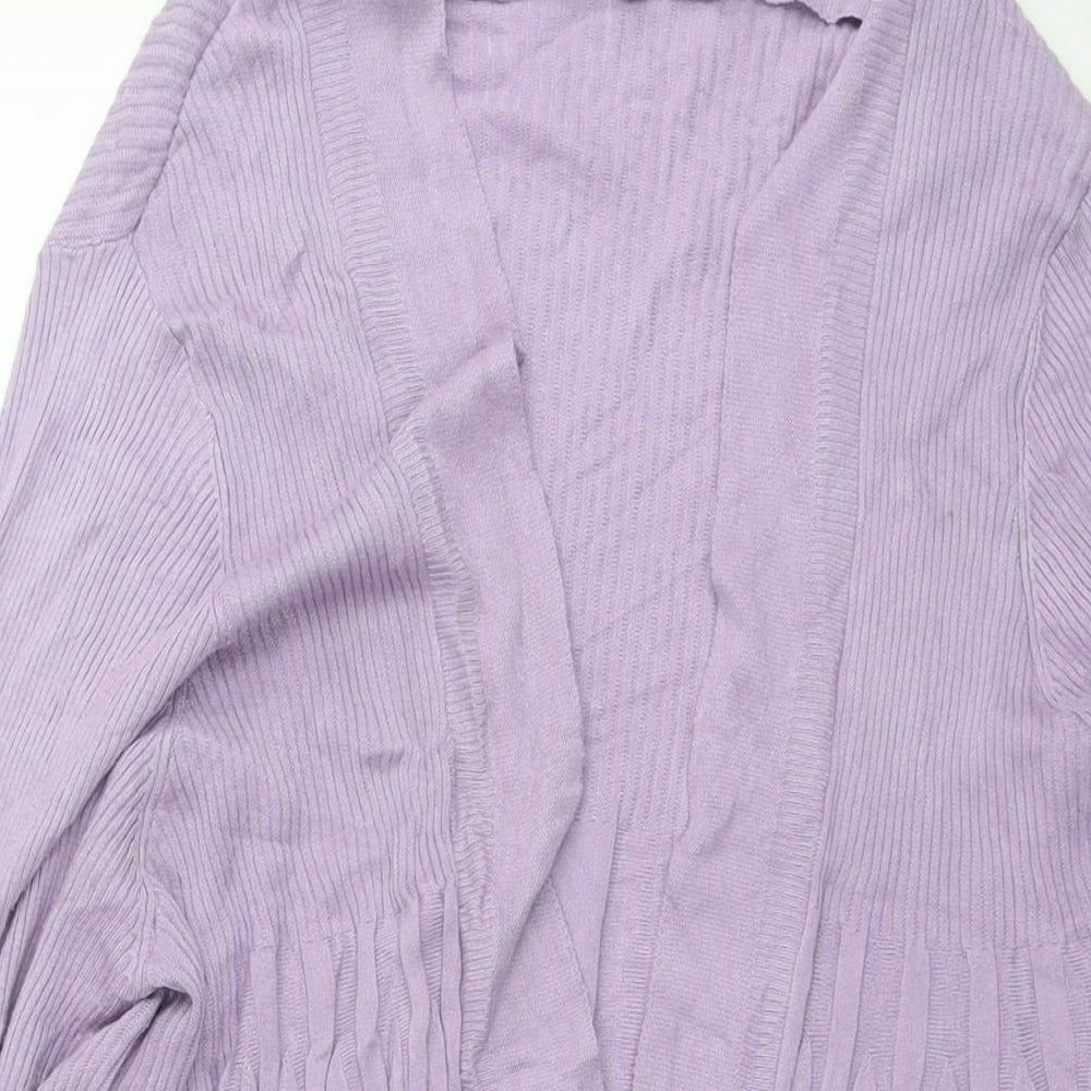 Bonmarché Womens Purple V-Neck Viscose Cape Jumper Size L