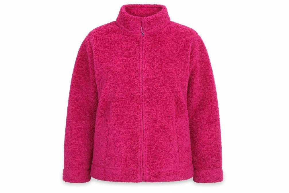 EWM Womens Pink Polyester Full Zip Sweatshirt Size 14 Zip - Size 14-16
