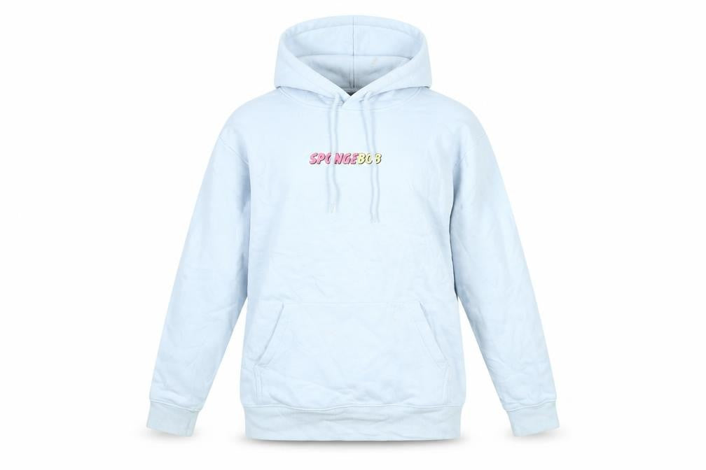 SpongeBob SquarePants Womens Blue Cotton Pullover Hoodie Size S Pullover - Is The Colour Of Happiness