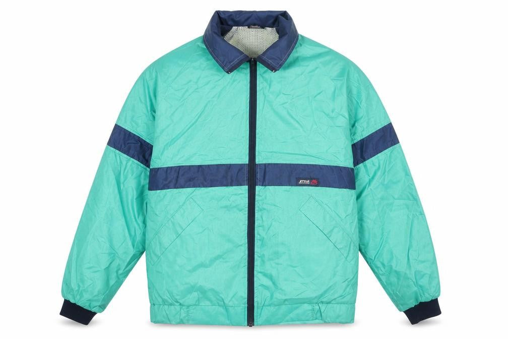 Stylo Matchmakers Mens Green Jacket Coat Size L Zip