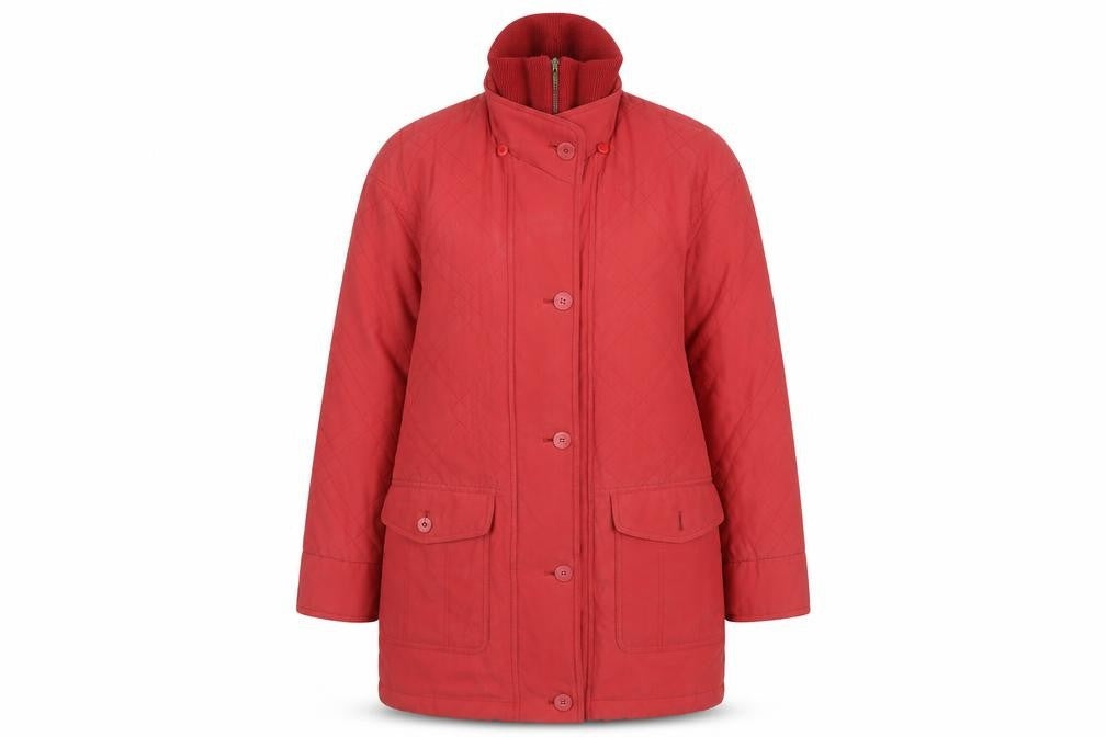Dannimac Womens Red Overcoat Coat Size M Zip