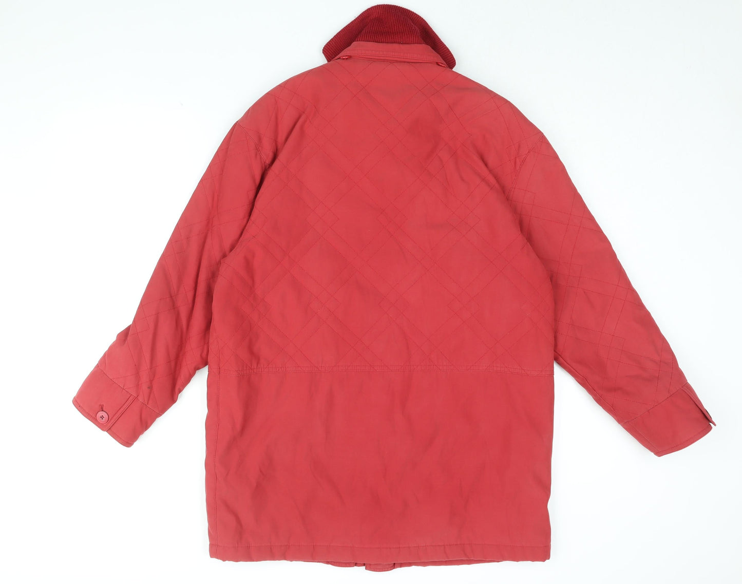 Dannimac Womens Red Overcoat Coat Size M Zip