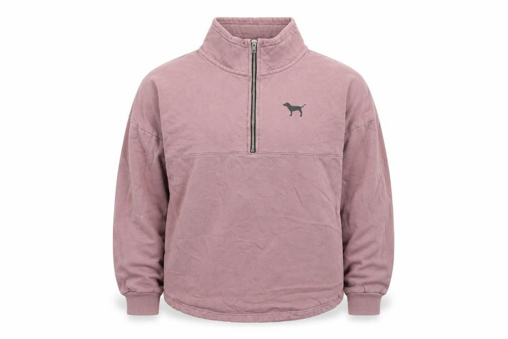 PINK Womens Pink Cotton Pullover Sweatshirt Size S Zip