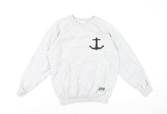 And Then Wee Womens Grey Cotton Pullover Sweatshirt Size S Pullover