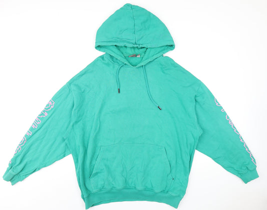 ASOS Mens Green Cotton Pullover Hoodie Size XL