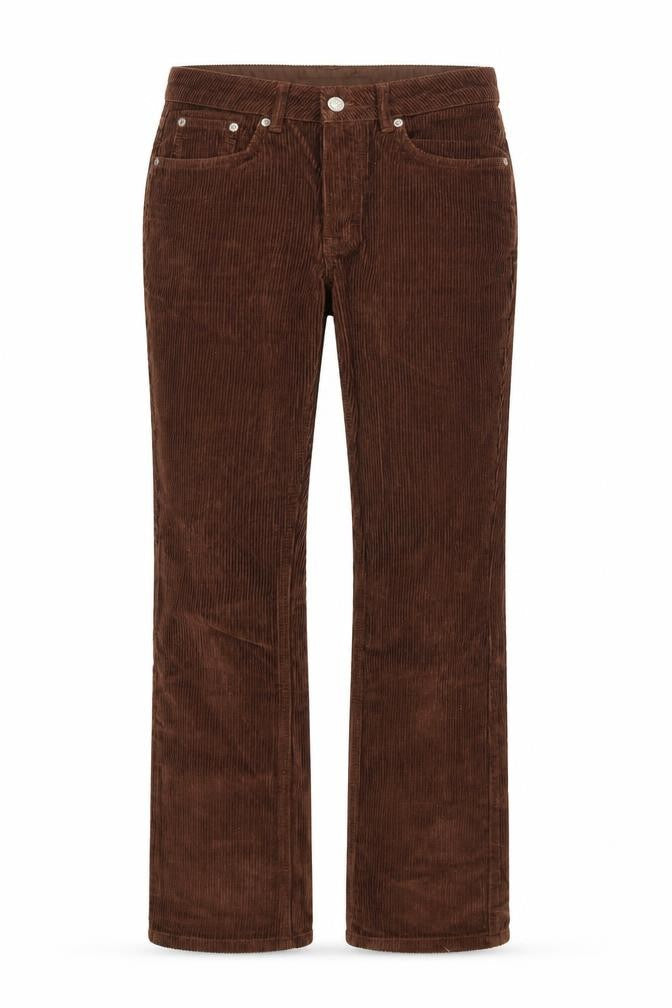 ASOS Womens Brown Cotton Trousers Size 26 in L32 in Regular Button