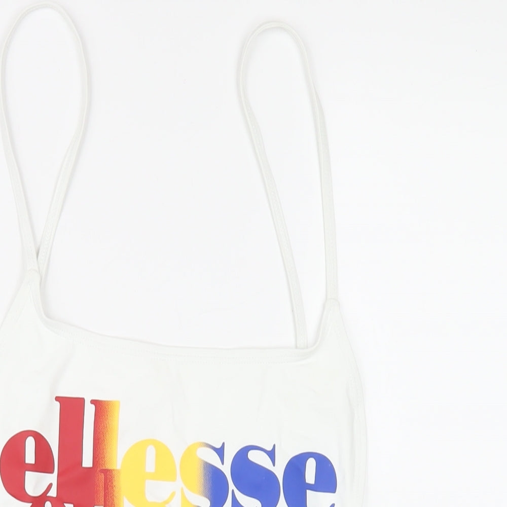 ellesse Womens White Polyester One Piece Size S
