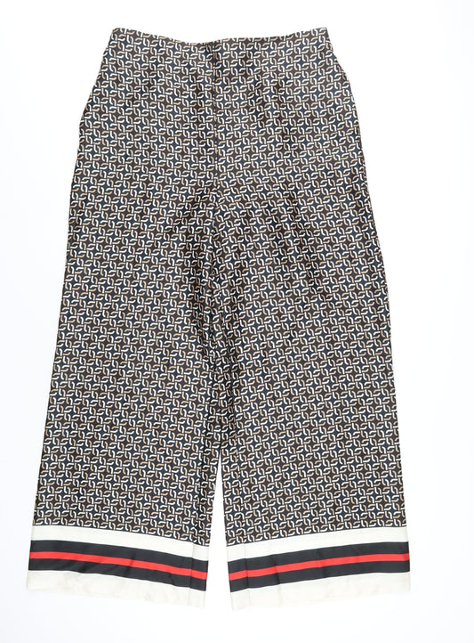 For All The Love Womens Multicoloured Geometric Polyester Trousers Size 16 L32 in Regular