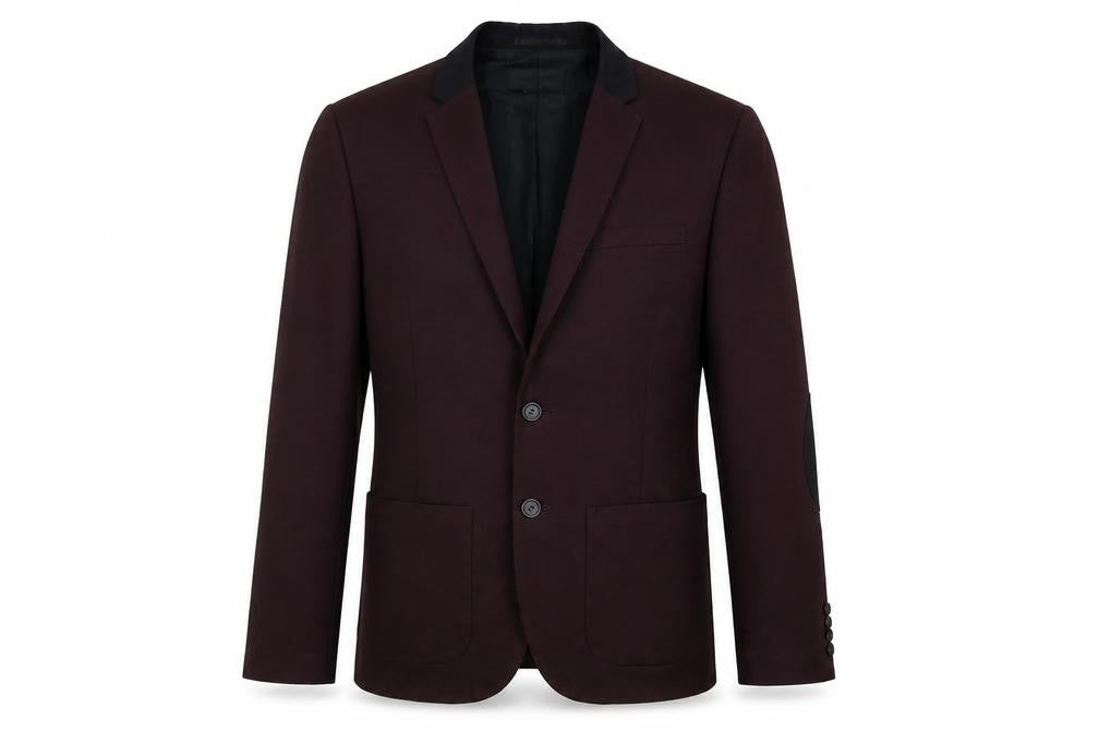 H&M Mens Red Cotton Jacket Suit Jacket Size 38 Regular
