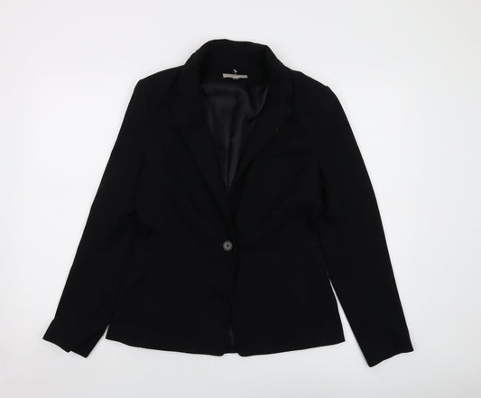 H&M Womens Black Jacket Size 10 Button
