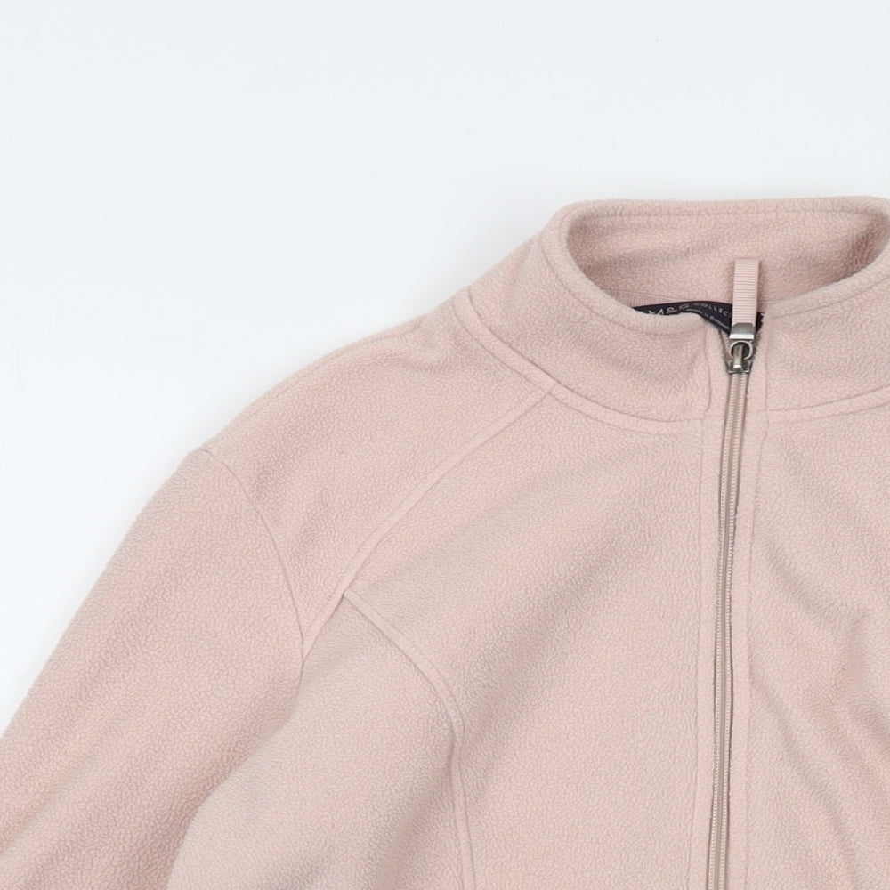 Marks and Spencer Womens Pink Jacket Size 10 Zip