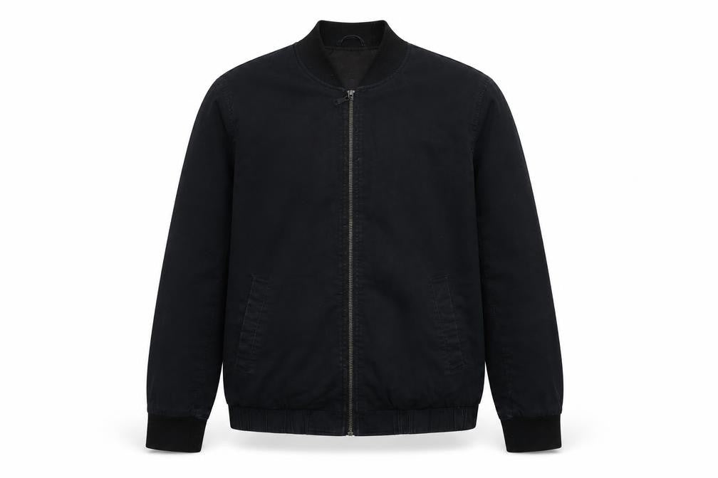 River Island Mens Black Bomber Jacket Jacket Size M Zip