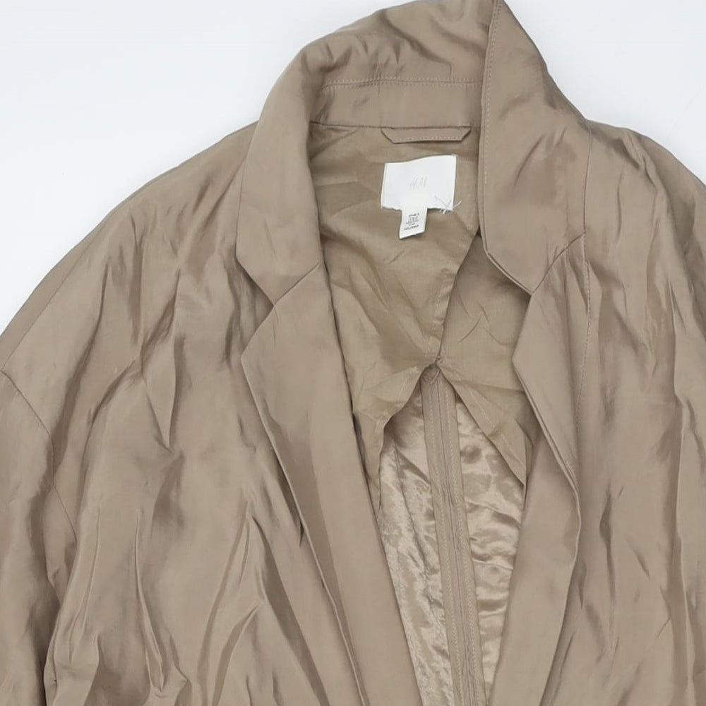 H&M Womens Beige Jacket Size S Button