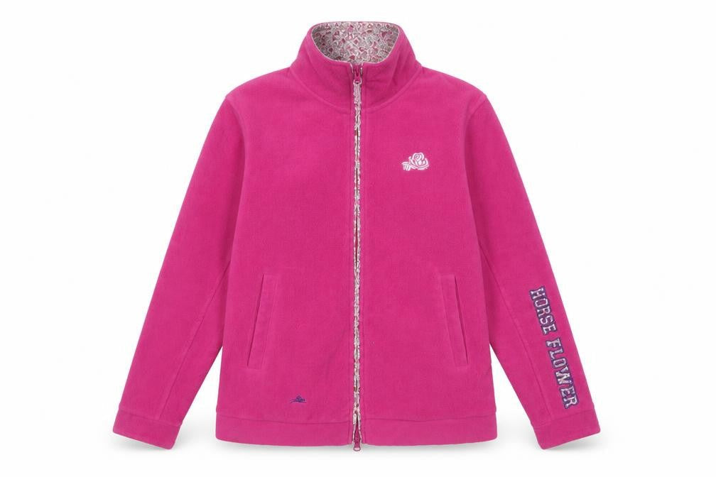 Equi Theme Womens Pink Jacket Size M Zip - Horse Flower