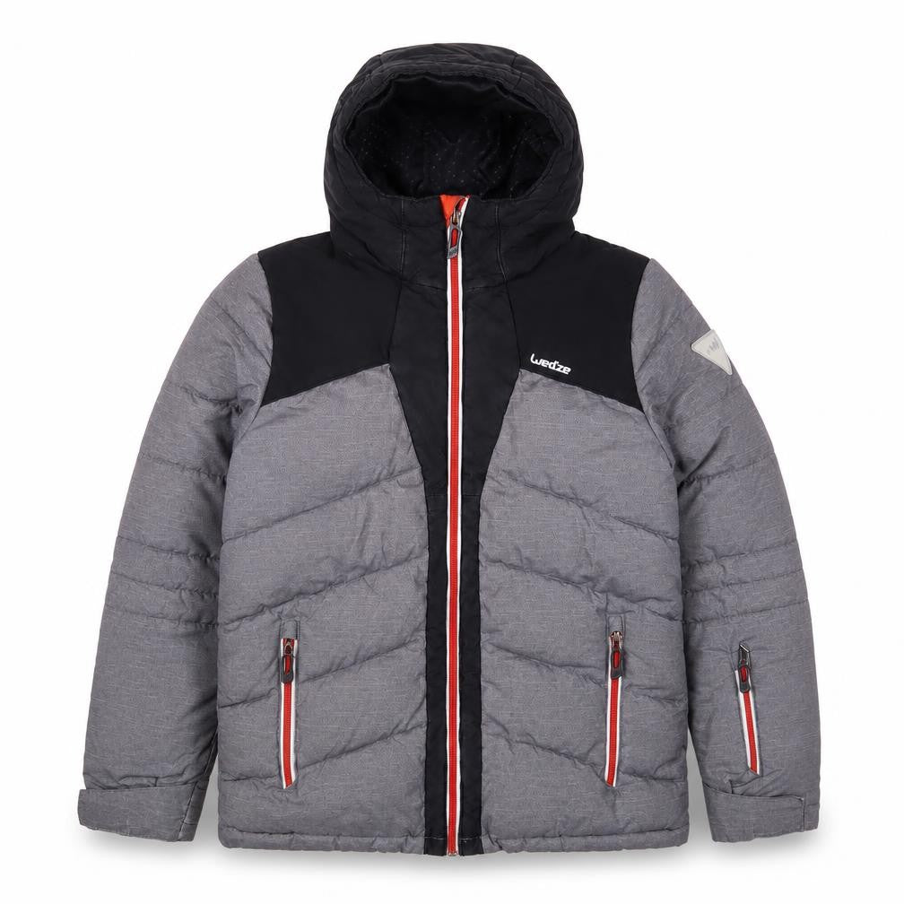 DECATHLON Boys Grey Basic Coat Coat Size 10 Years Zip