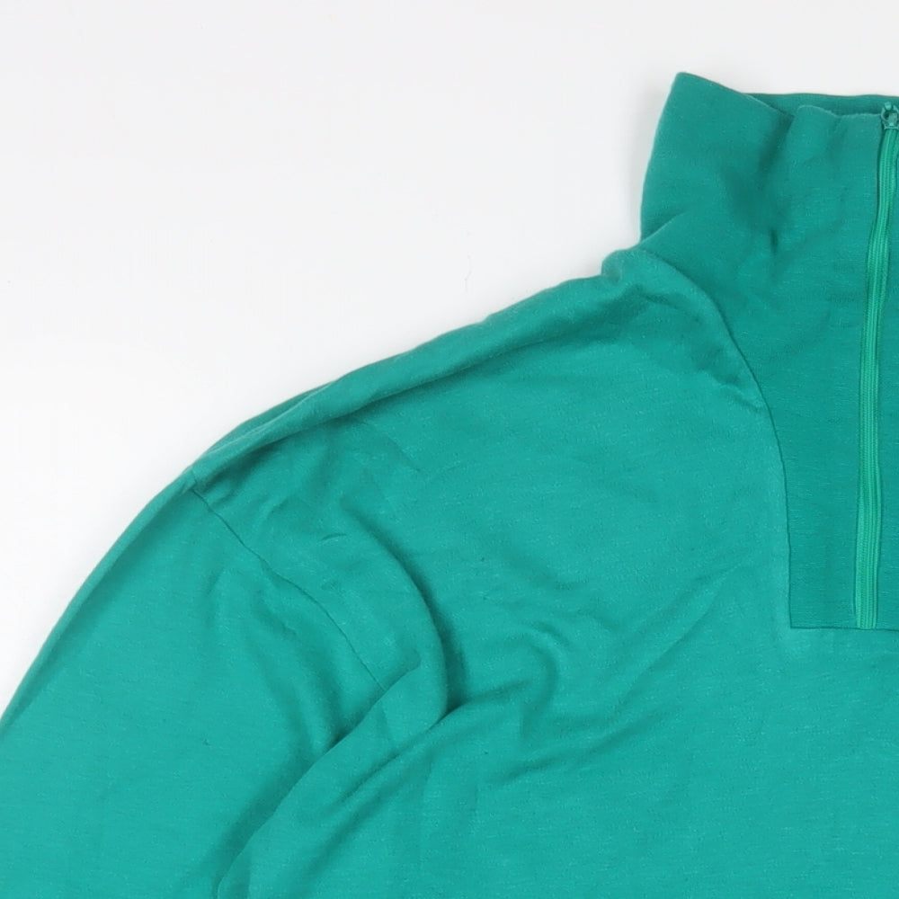 St Michael Mens Green Cotton Pullover Sweatshirt Size M