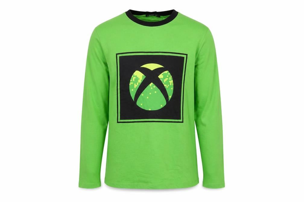 Xbox Boys Green Cotton Basic T-Shirt Size 11-12 Years Crew Neck Pullover