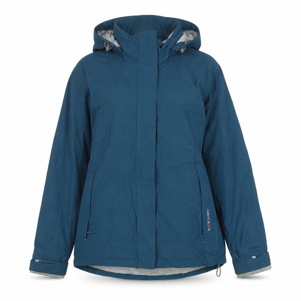 White Rock Womens Blue Jacket Size 12 Zip - Logo